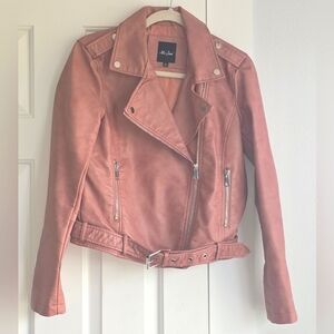 Me Jane Coral Leather Jacket
